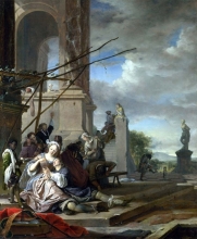 212/weenix, jan - an italian courtyard